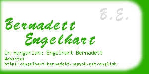 bernadett engelhart business card